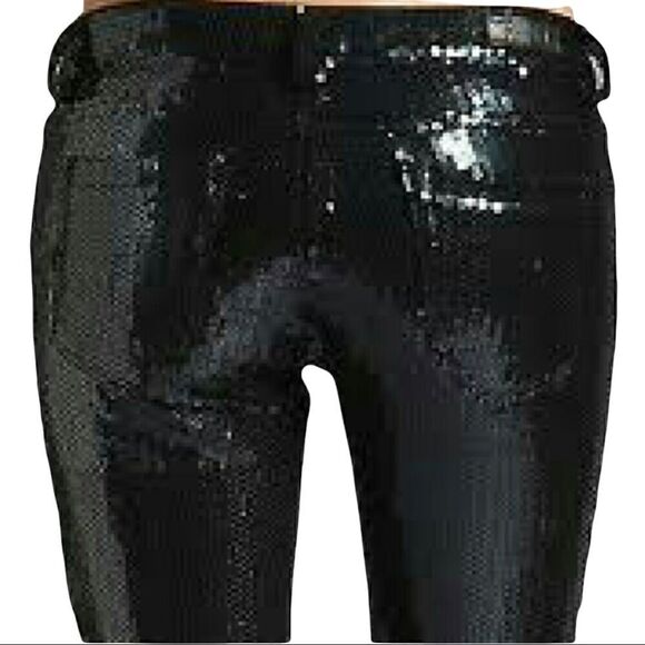 Blank NYC Black Sequin Skinny Jeans 24/25 - Picture 4 of 6